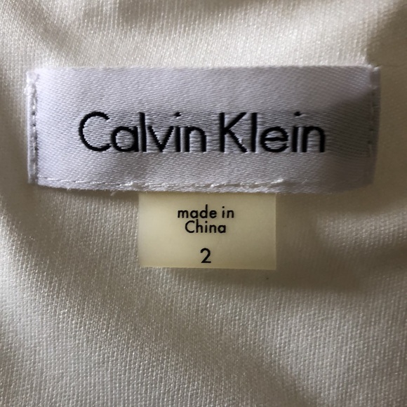 Calvin Klein Brocade White Lace Dress - Picture 10 of 11